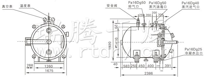 圓形靜態(tài)真空干燥機(jī)結(jié)構(gòu)示意圖